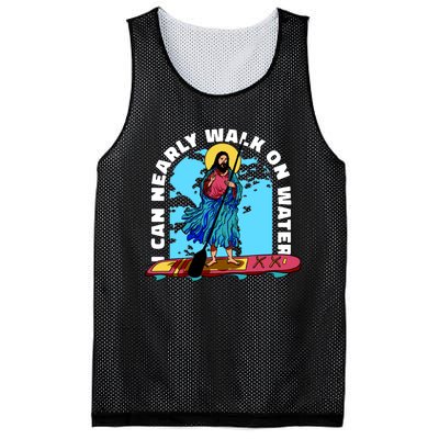 I Can Nearly Walk On Water Jesus Christ Mesh Reversible Basketball Jersey Tank