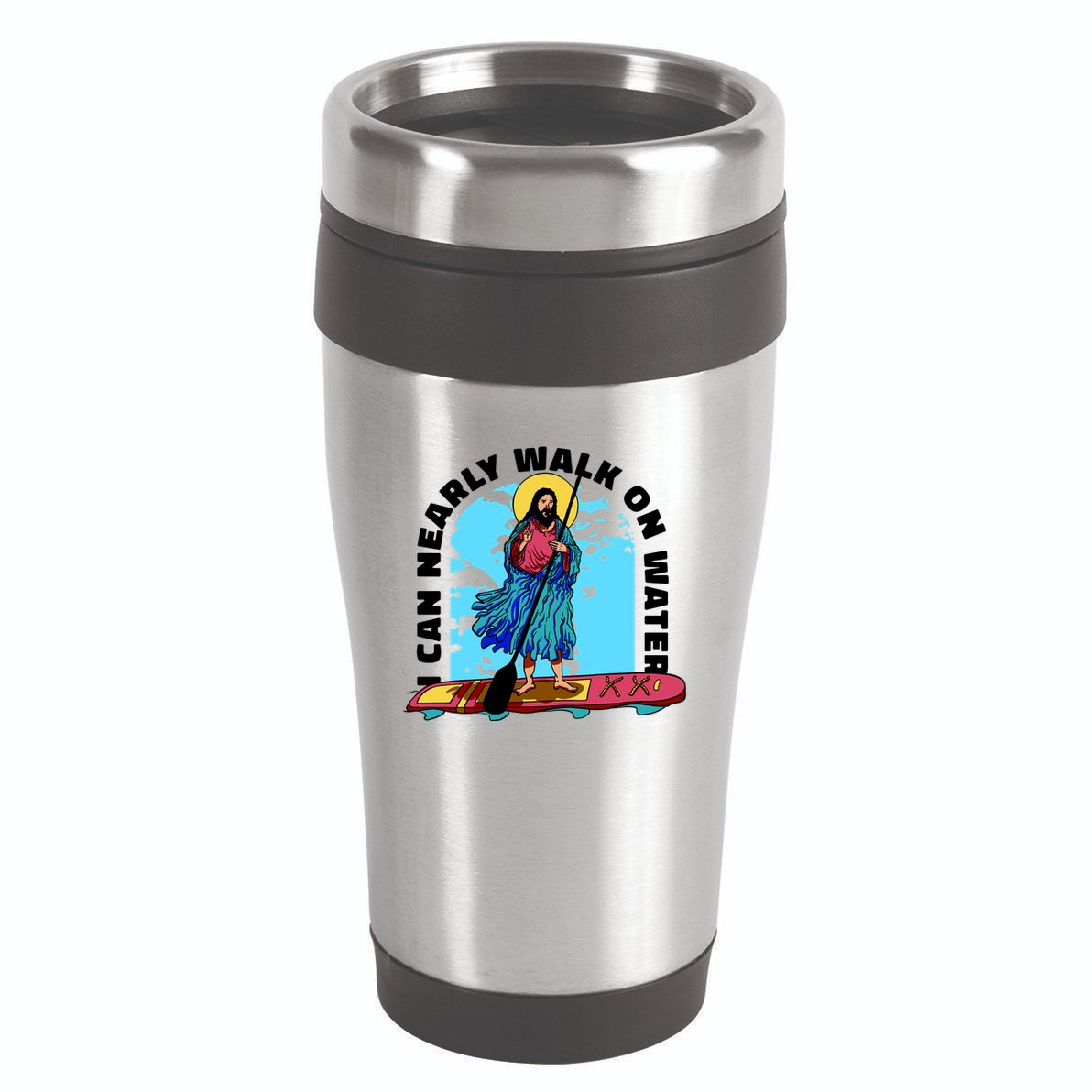 I Can Nearly Walk On Water Jesus Christ 16oz Travel Tumbler