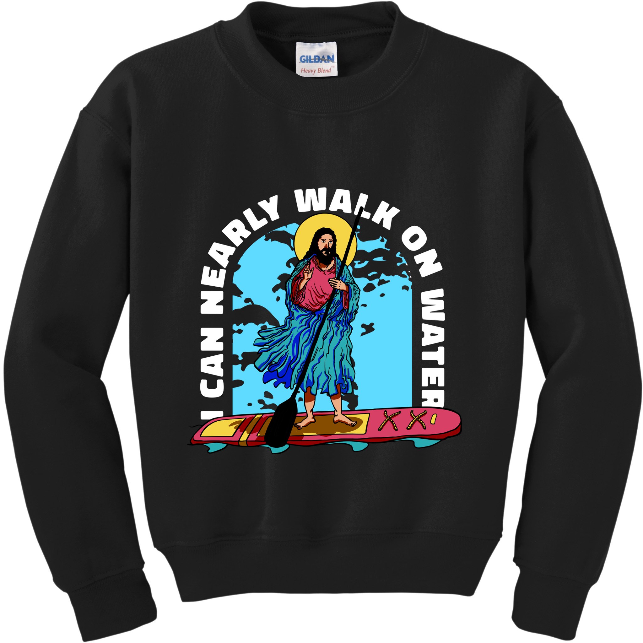 I Can Nearly Walk On Water Jesus Christ Kids Sweatshirt