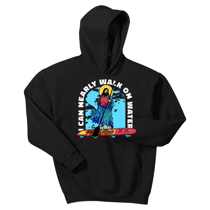 I Can Nearly Walk On Water Jesus Christ Kids Hoodie