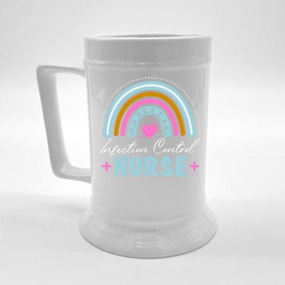 Infection Control Nurse Rainbow Retro Style Meaningful Gift Beer Stein