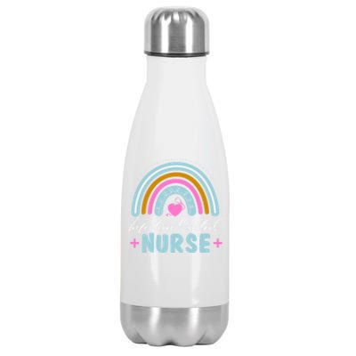 Infection Control Nurse Rainbow Retro Style Meaningful Gift Stainless Steel Insulated Water Bottle