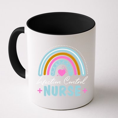 Infection Control Nurse Rainbow Retro Style Great Gift Mug