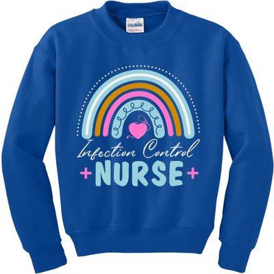 Infection Control Nurse Rainbow Retro Style Great Gift Kids Sweatshirt