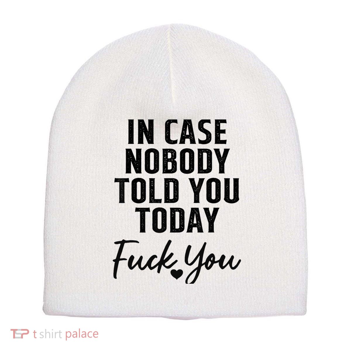 In Case Nobody Told You Today Fck You Funny Sarcasm Short Acrylic Beanie