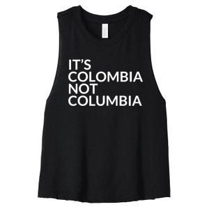 It's Colombia Not Columbia Women's Racerback Cropped Tank