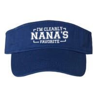 Im Clearly Nanas Favorite Grandson Granddaughter Grandma Gift Valucap Bio-Washed Visor