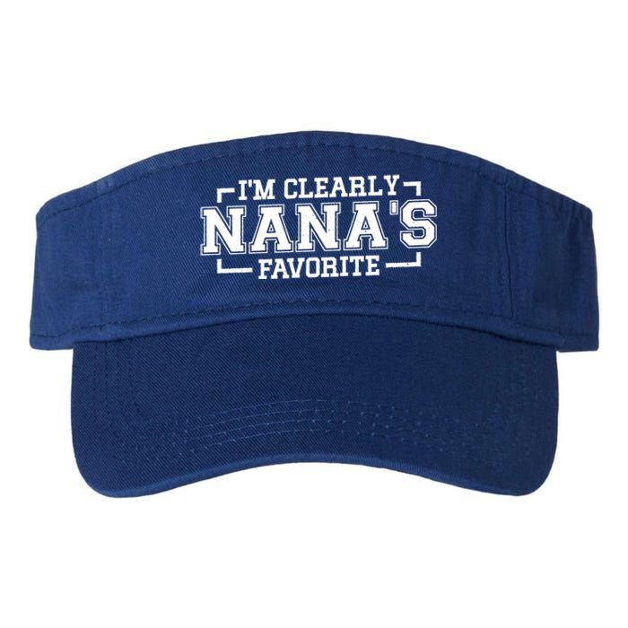 Im Clearly Nanas Favorite Grandson Granddaughter Grandma Gift Valucap Bio-Washed Visor