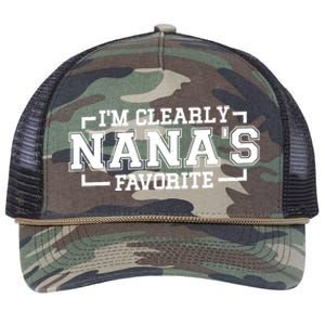 Im Clearly Nanas Favorite Grandson Granddaughter Grandma Gift Retro Rope Trucker Hat Cap