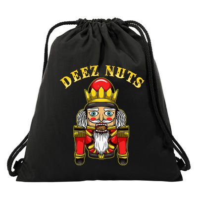 Inappropriate Christmas Nutcracker Deez Nuts Drawstring Bag