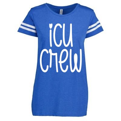 Icu Crew Nurse Nursing Intensive Care Unit Rn Gift Enza Ladies Jersey Football T-Shirt