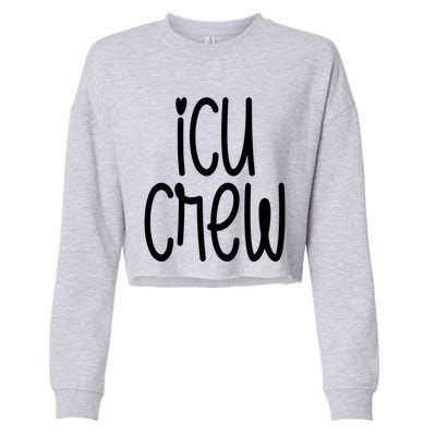 Icu Crew Nurse Nursing Intensive Care Unit Rn Gift Cropped Pullover Crew