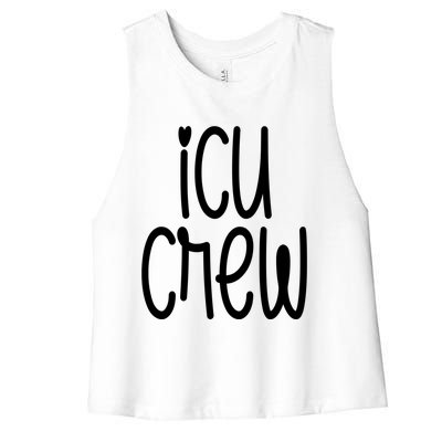 Icu Crew Nurse Nursing Intensive Care Unit Rn Gift Women's Racerback Cropped Tank