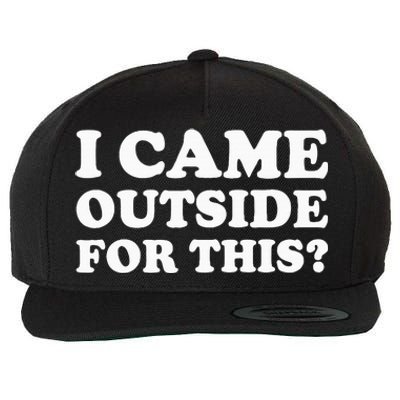 I Came Outside For This Funny Quote The Wool Snapback Cap