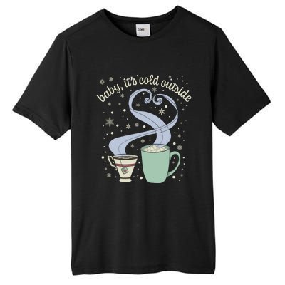 ItS Cold Outside Holiday Christmas Winter Tea Cocoa Gift Tall Fusion ChromaSoft Performance T-Shirt