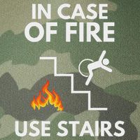 In Case Of Fire Use Stairs Funny Disabled Wheelchair Legacy Tie Dye Trucker Hat