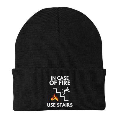 In Case Of Fire Use Stairs Funny Disabled Wheelchair Beanie