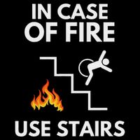 In Case Of Fire Use Stairs Funny Disabled Wheelchair 16 in Basic Backpack