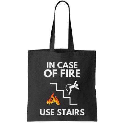 In Case Of Fire Use Stairs Funny Disabled Wheelchair Bag