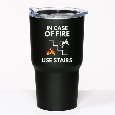 In Case Of Fire Use Stairs Funny Disabled Wheelchair Tumbler