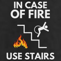 In Case Of Fire Use Stairs Funny Disabled Wheelchair Tumbler