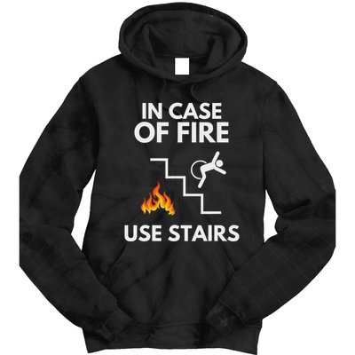 In Case Of Fire Use Stairs Funny Disabled Wheelchair Tie Dye Hoodie