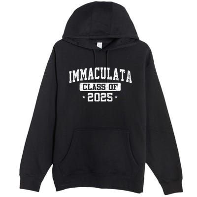 Immaculata Class Of 2025 Graduate Arch Vintage Premium Pullover Hoodie