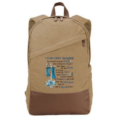 I Can Only Imagine Surrounded By Your Glory Heaven Cotton Canvas Backpack