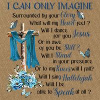 I Can Only Imagine Surrounded By Your Glory Heaven Cotton Canvas Backpack