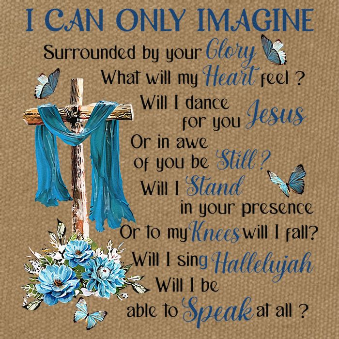 I Can Only Imagine Surrounded By Your Glory Heaven Cotton Canvas Backpack