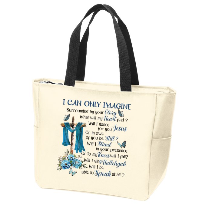 I Can Only Imagine Surrounded By Your Glory Heaven Zip Tote Bag