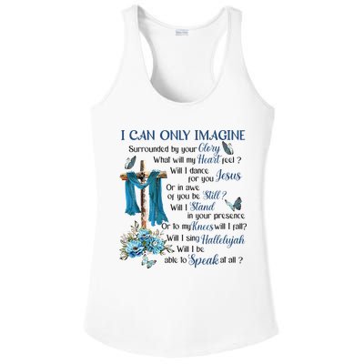 I Can Only Imagine Surrounded By Your Glory Heaven Ladies PosiCharge Competitor Racerback Tank