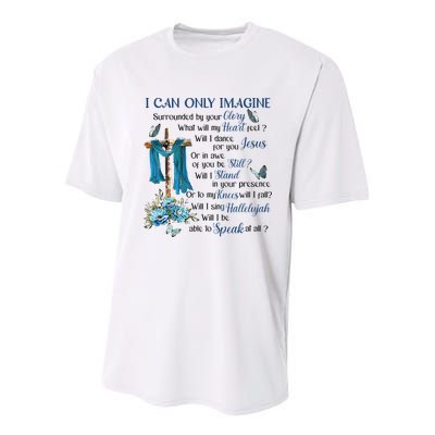 I Can Only Imagine Surrounded By Your Glory Heaven Youth Performance Sprint T-Shirt