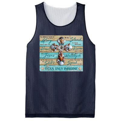 I Can Only Imagine Faith Sea Shell Cross Mesh Reversible Basketball Jersey Tank