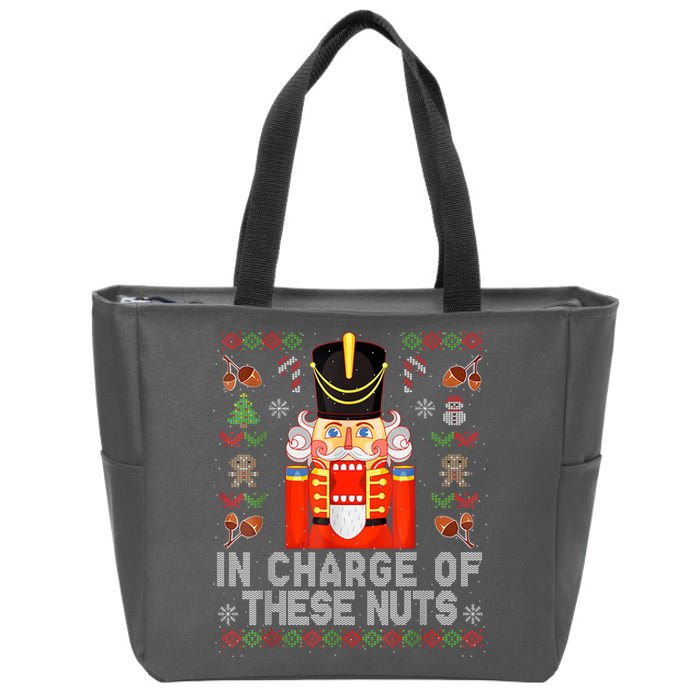 In Charge Of These Nuts! Nutcracker Christmas Ballet Zip Tote Bag