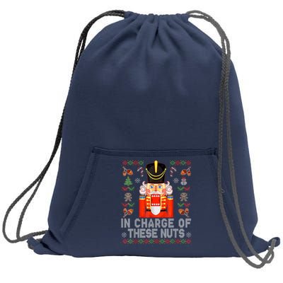 In Charge Of These Nuts! Nutcracker Christmas Ballet Sweatshirt Cinch Pack Bag