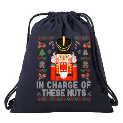 In Charge Of These Nuts! Nutcracker Christmas Ballet Drawstring Bag