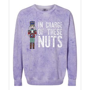 In Charge Of These Nuts! Nutcracker Christmas Ballet Meme Colorblast Crewneck Sweatshirt