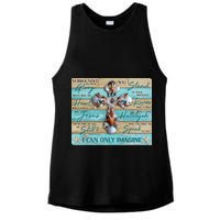 I Can Only Imagine Faith Sea Shell Cross Ladies PosiCharge Tri-Blend Wicking Tank