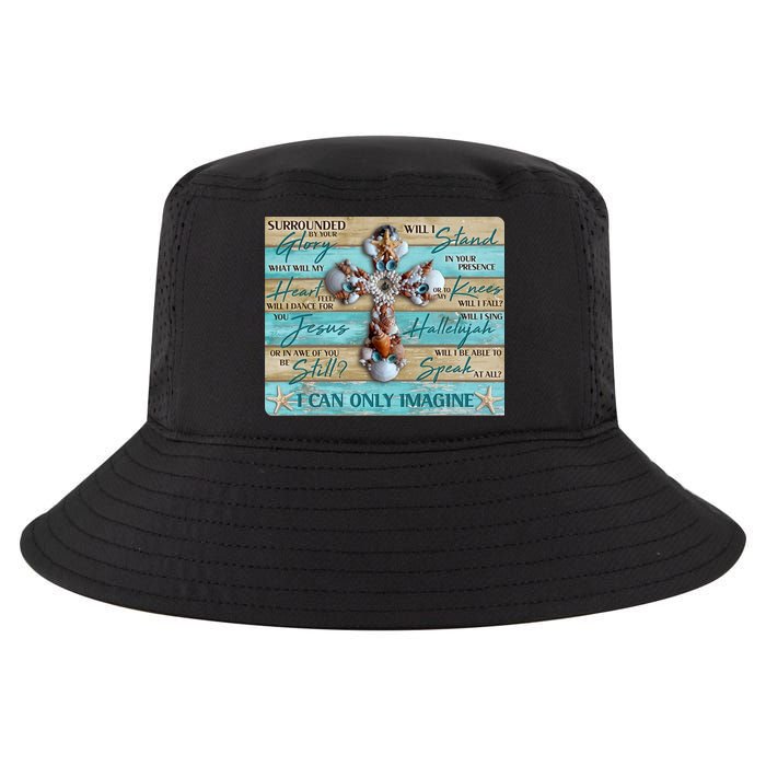 I Can Only Imagine Faith Sea Shell Cross Cool Comfort Performance Bucket Hat