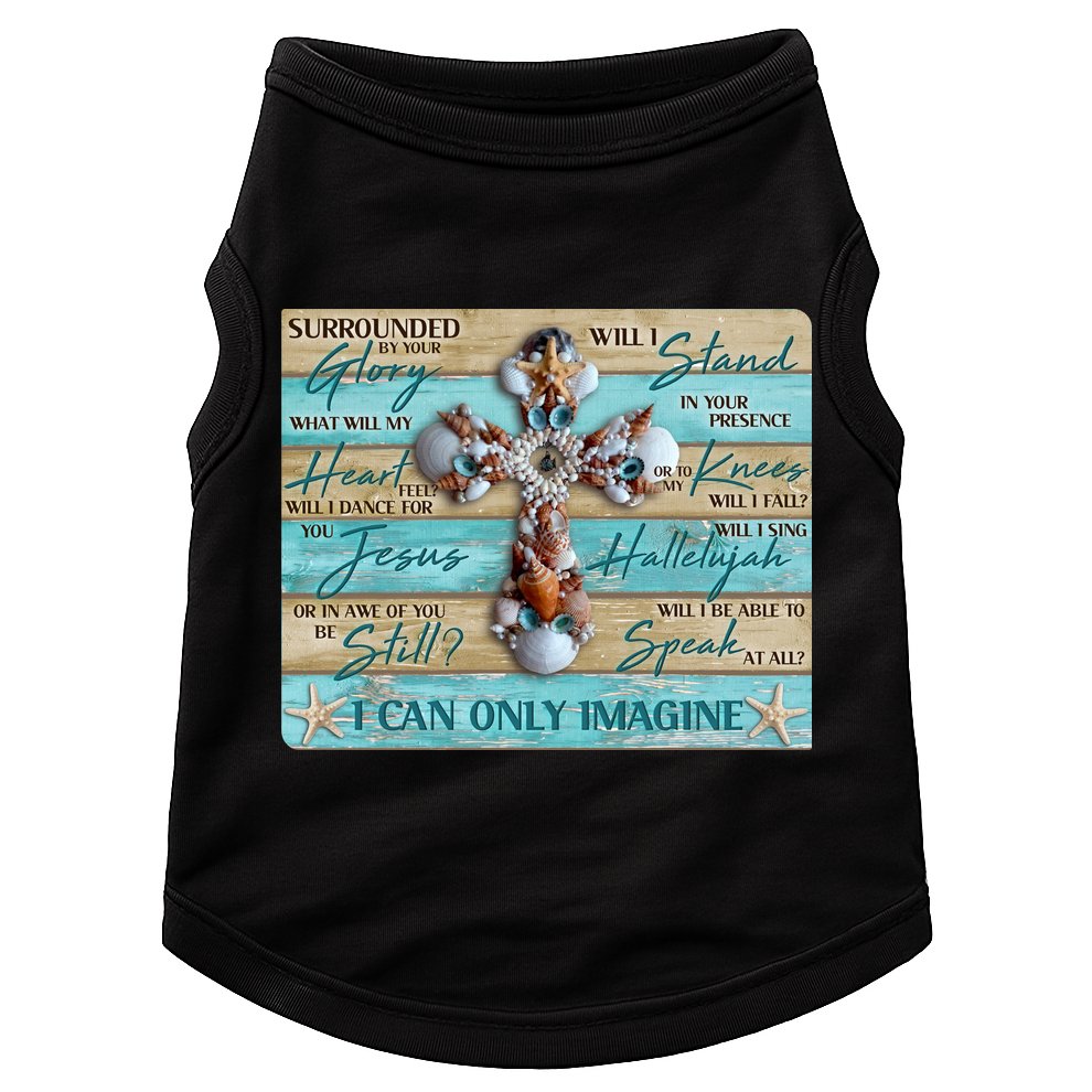 I Can Only Imagine Faith Sea Shell Cross Doggie Tank