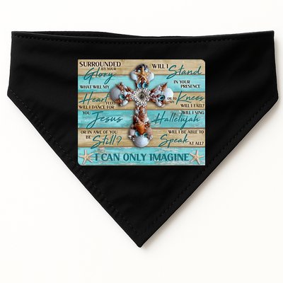 I Can Only Imagine Faith Sea Shell Cross USA-Made Doggie Bandana