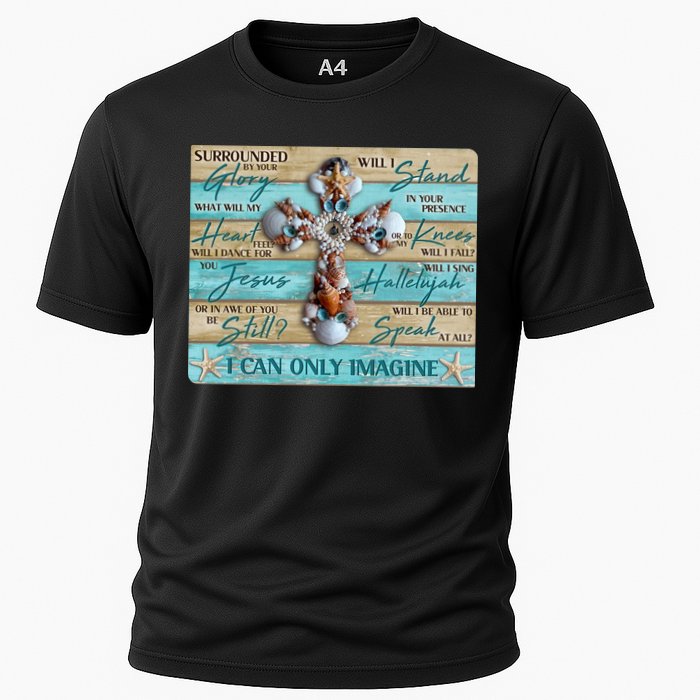 I Can Only Imagine Faith Sea Shell Cross Performance Shirt