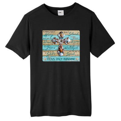 I Can Only Imagine Faith Sea Shell Cross Tall Fusion ChromaSoft Performance T-Shirt