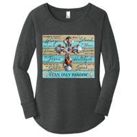 I Can Only Imagine Faith Sea Shell Cross Women's Perfect Tri Tunic Long Sleeve Shirt