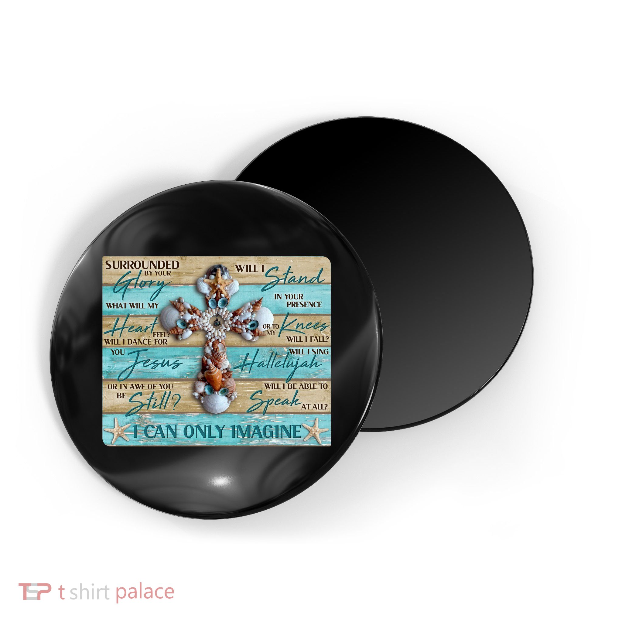 I Can Only Imagine Faith Sea Shell Cross Magnet