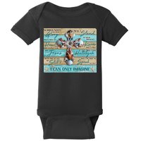 I Can Only Imagine Faith Sea Shell Cross Baby Bodysuit