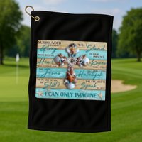 I Can Only Imagine Faith Sea Shell Cross Golf Towel