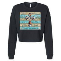 I Can Only Imagine Faith Sea Shell Cross Cropped Pullover Crew