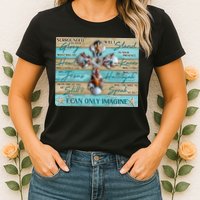 I Can Only Imagine Faith Sea Shell Cross Womens T-Shirt